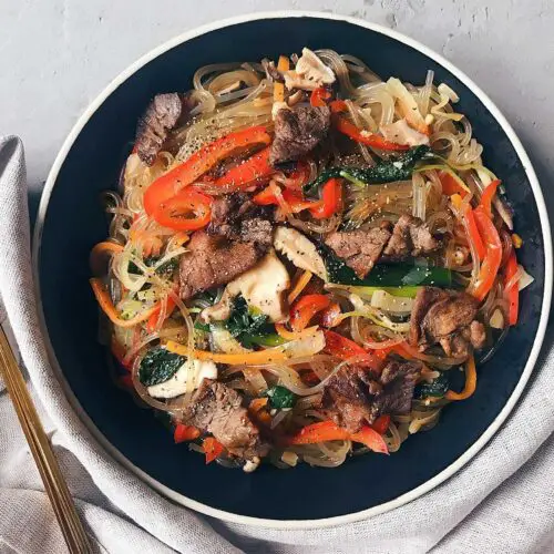 Japchae (Korean Glass Noodles)