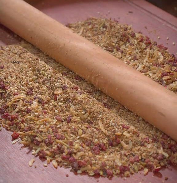 use a rolling pin to grind it into a fine powder1