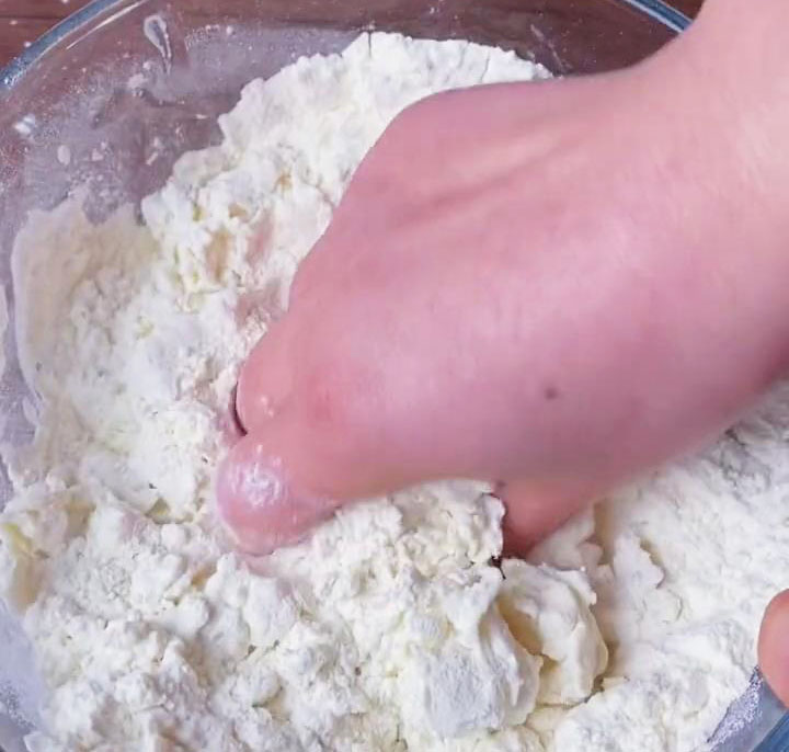 Knead until you form a smooth white ball of dough