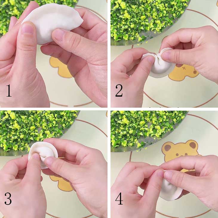 how to fold Ingot Type Dumplings