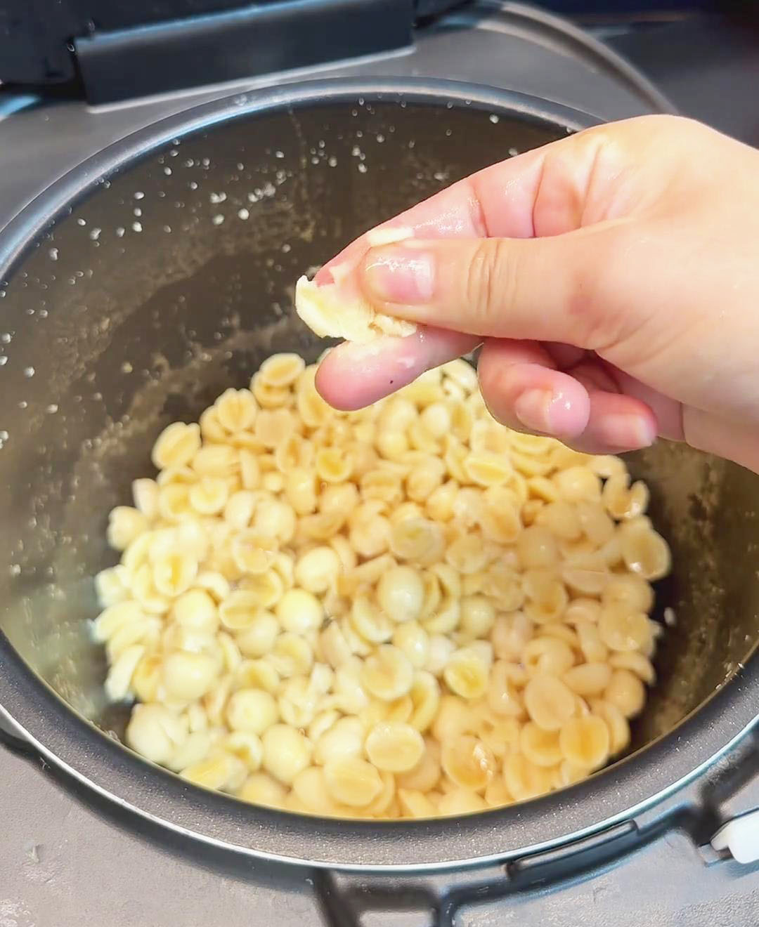 Cook the lotus seeds until they become soft enough to be easily mashed with your hands