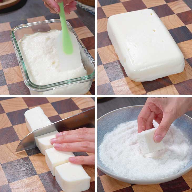 Refrigerate and cut the mixture