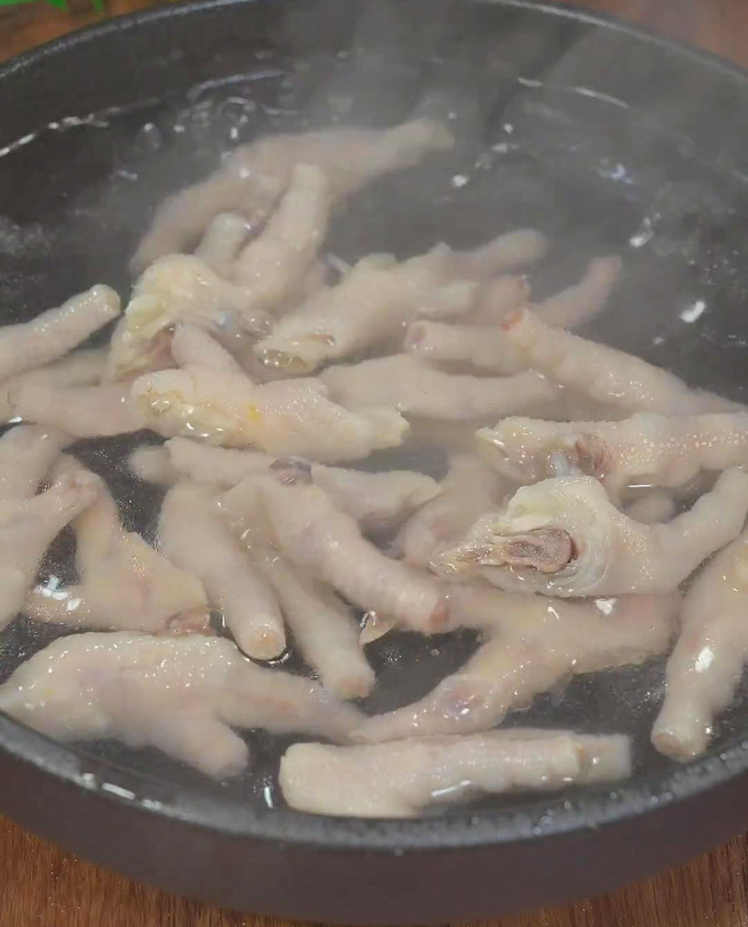 chicken feet after cooking