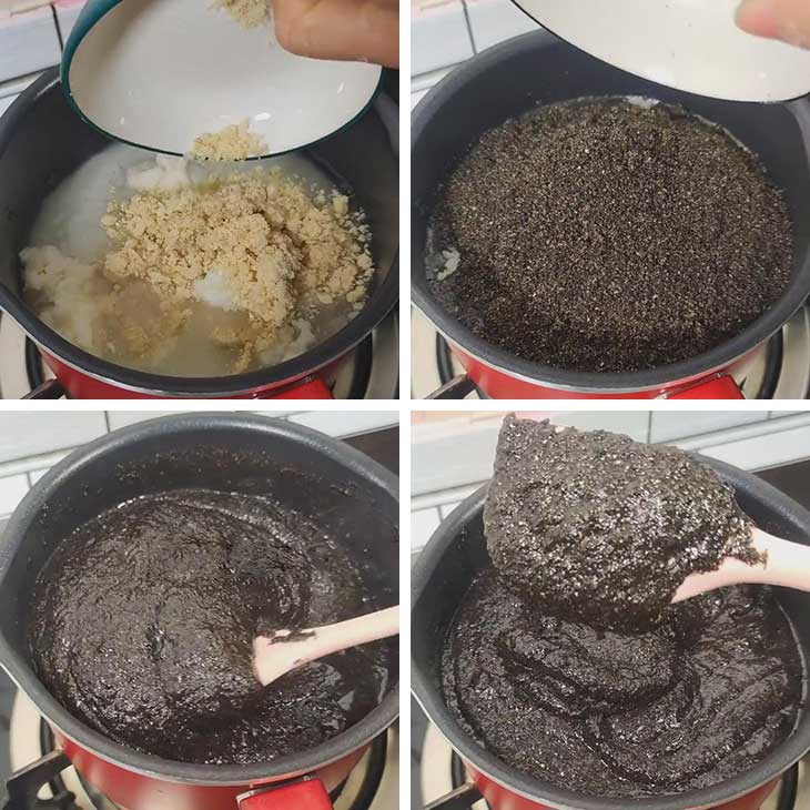 make black sesame filling