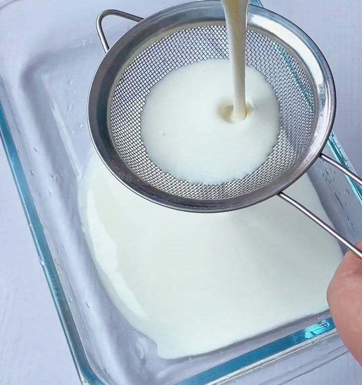 Sieve the mixture into another container