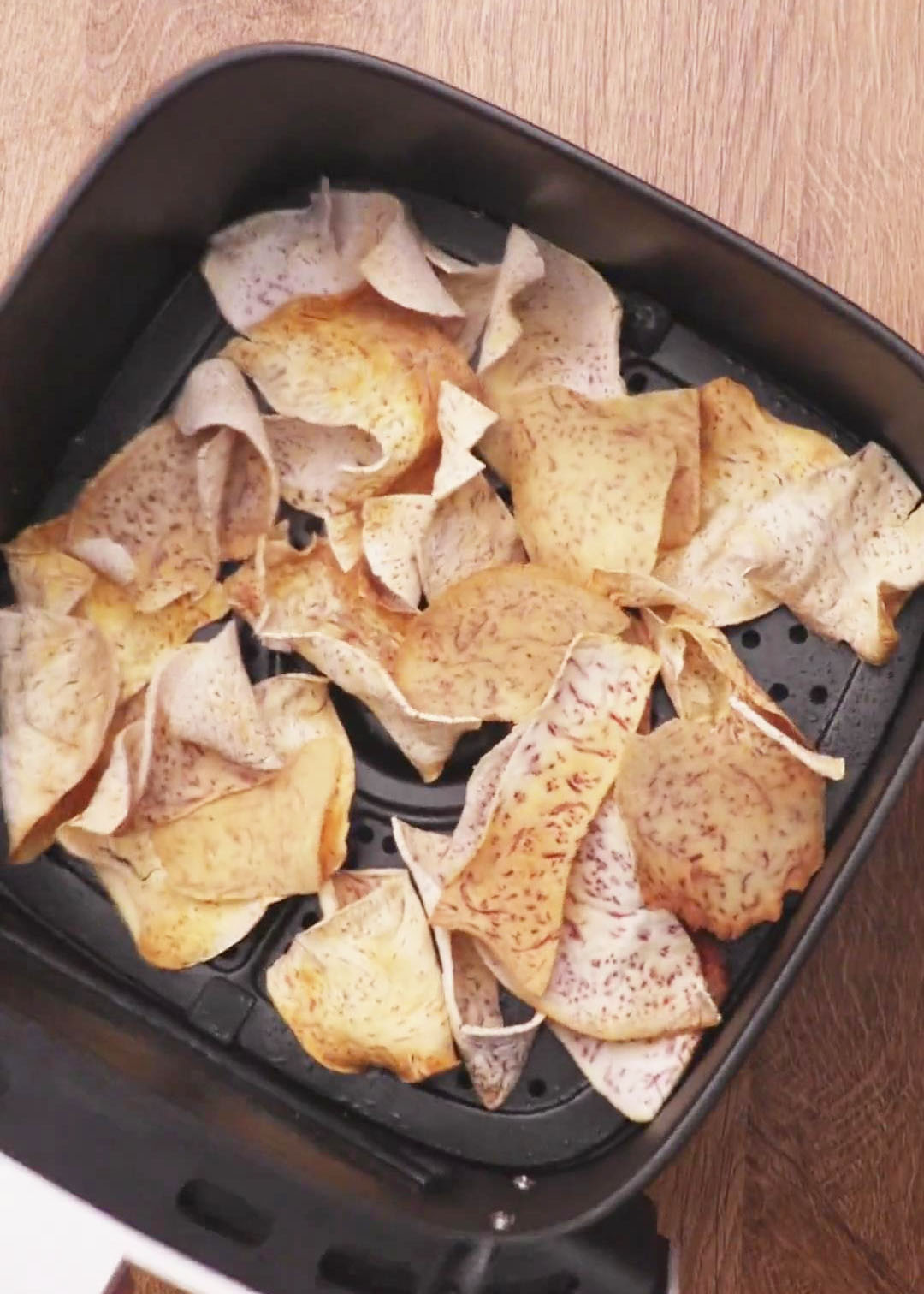 Taro Chips after Air Frying