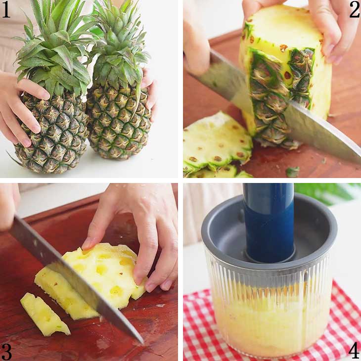 prepare the pineapple