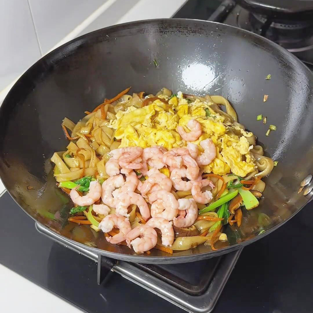 mix in cooked shrimp