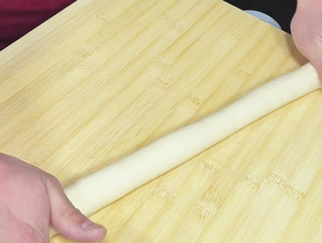 roll the dough into a log2