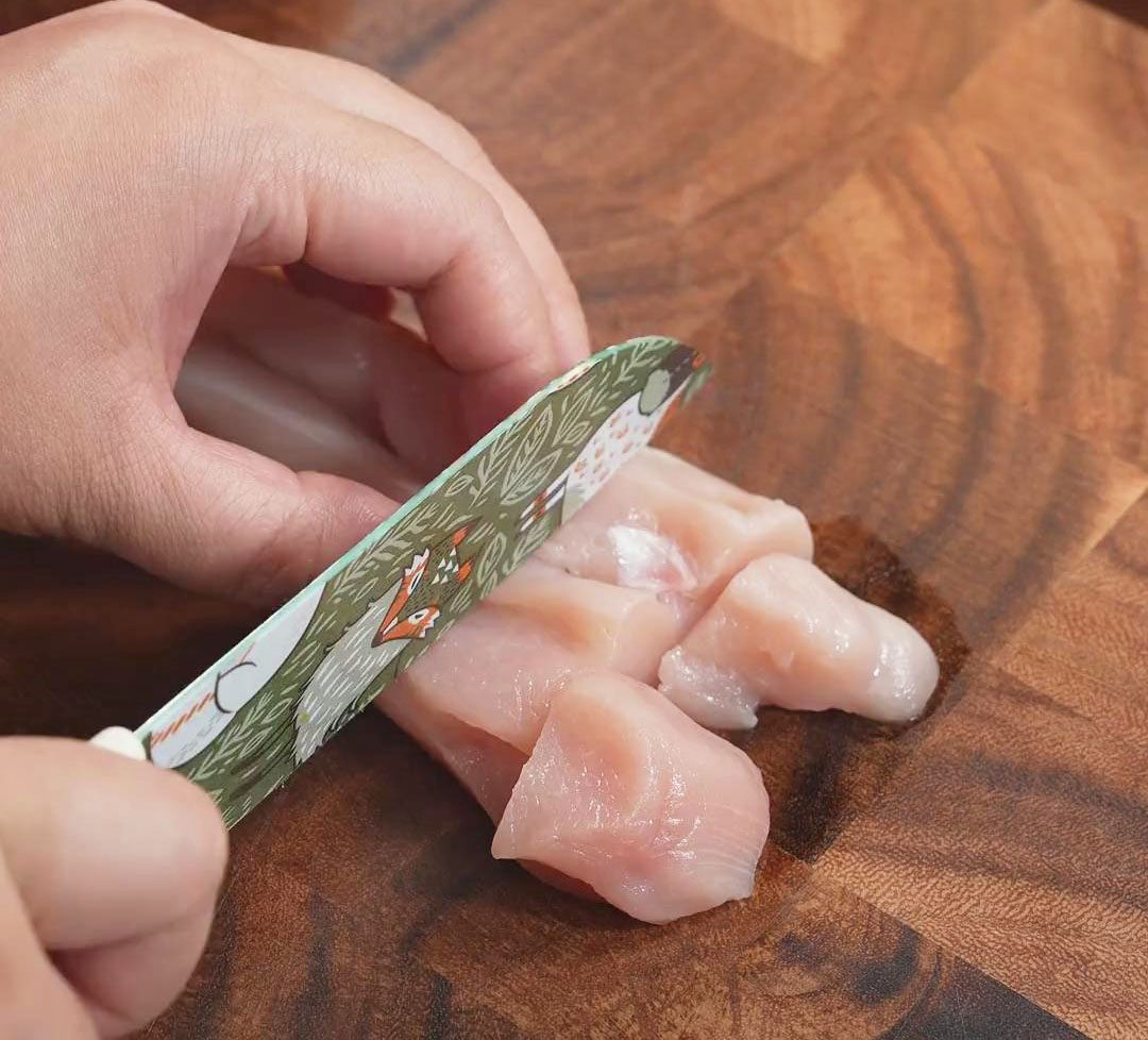 slice your chicken into small chunks