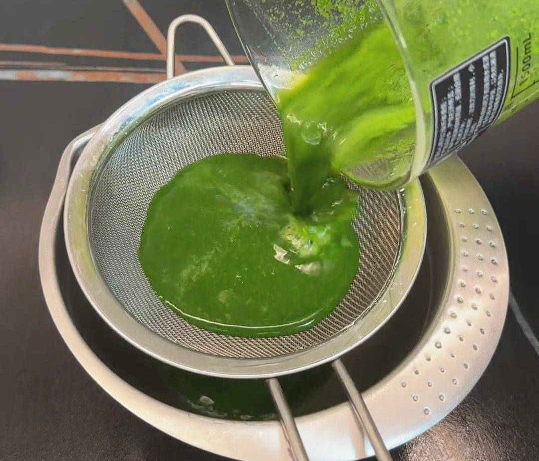 Strain the juice using a strainer