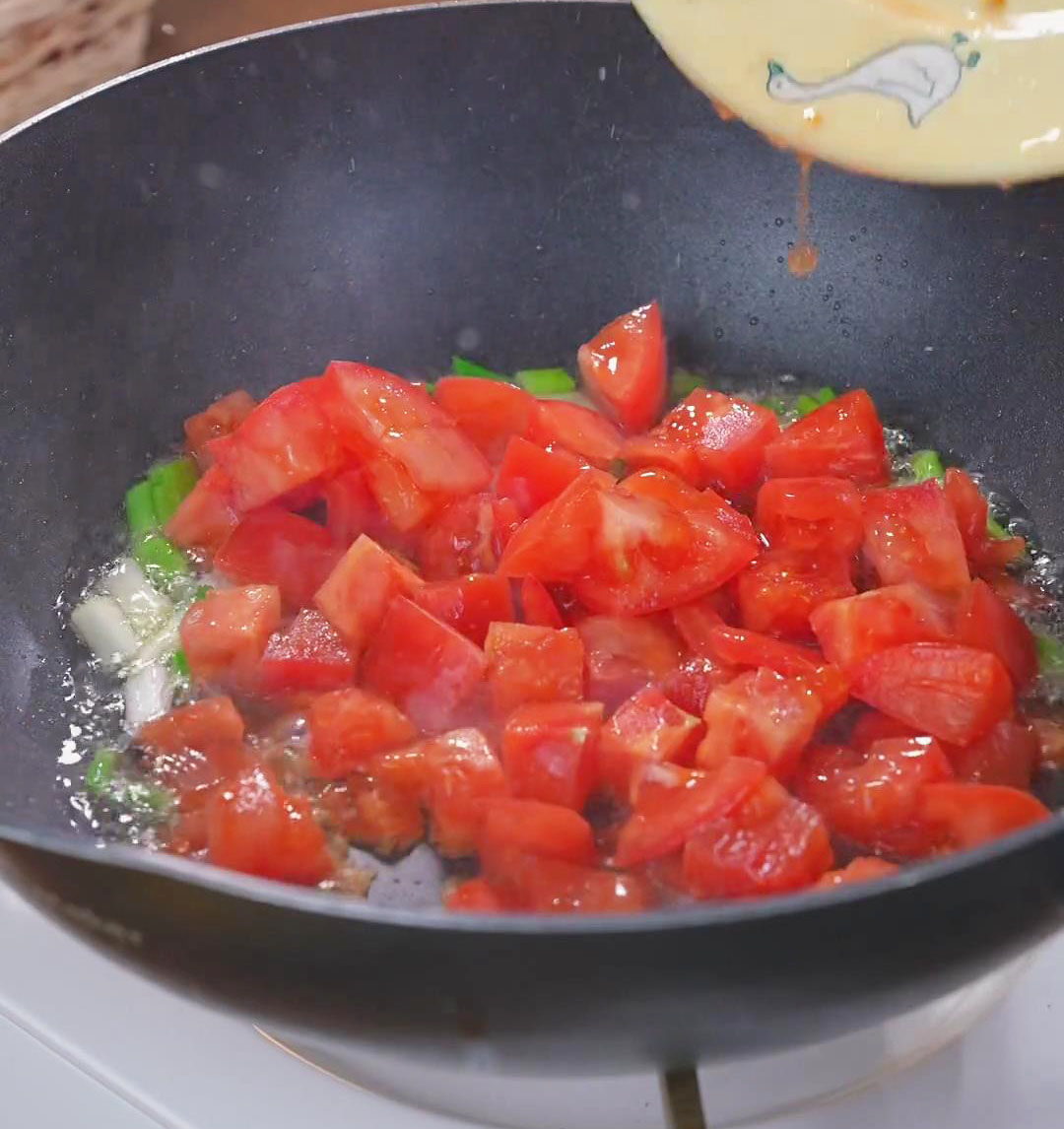 add the chopped fresh tomatoes