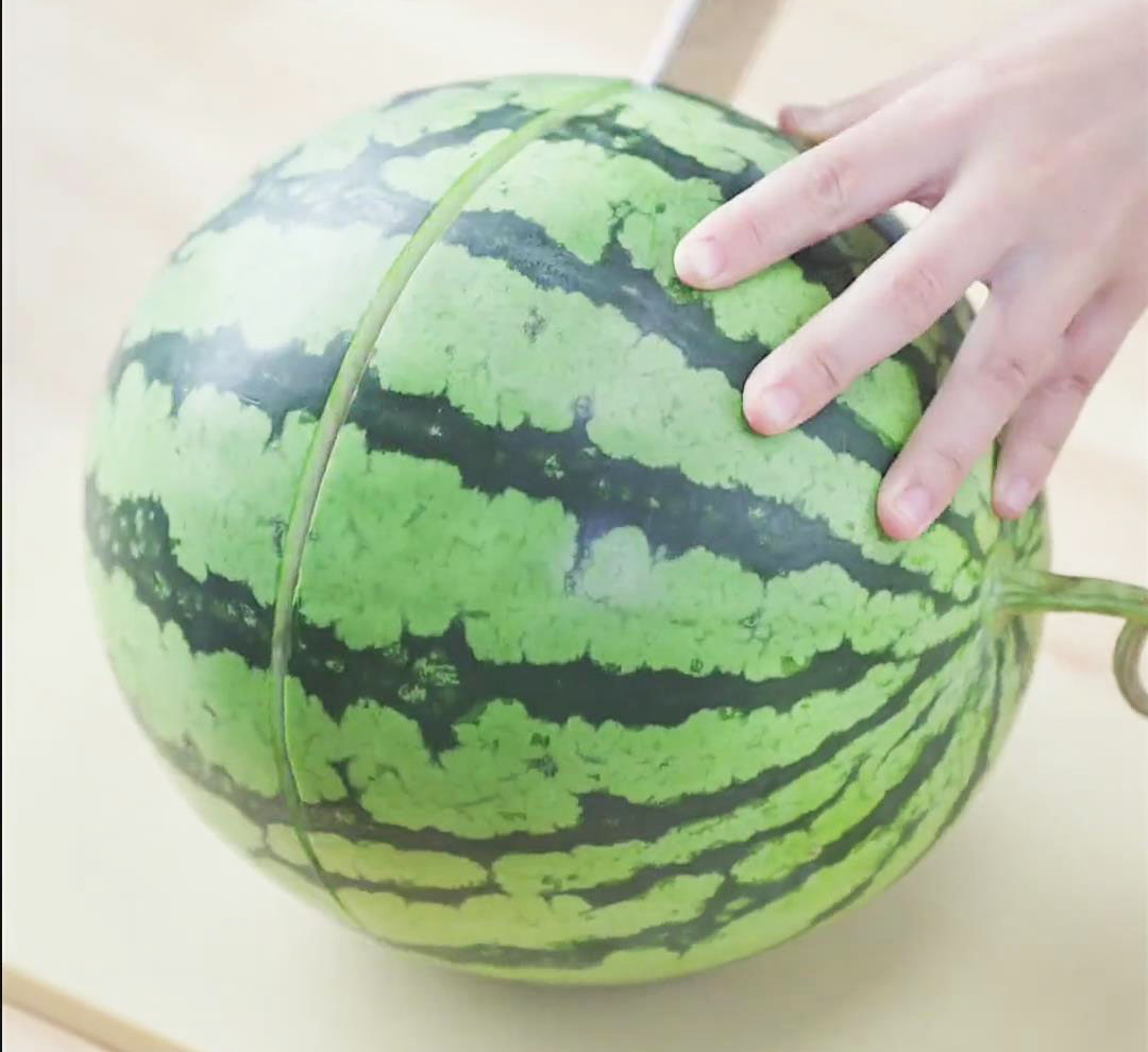 cut watermelon in half