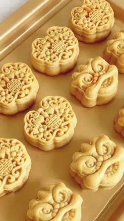 Mooncakes With Egg Yolk And Lotus Paste